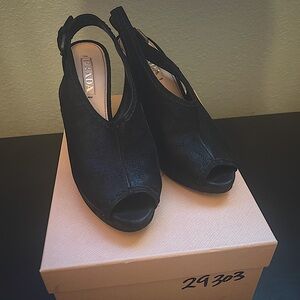 Prada Slingback Black Heels